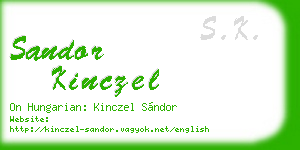 sandor kinczel business card